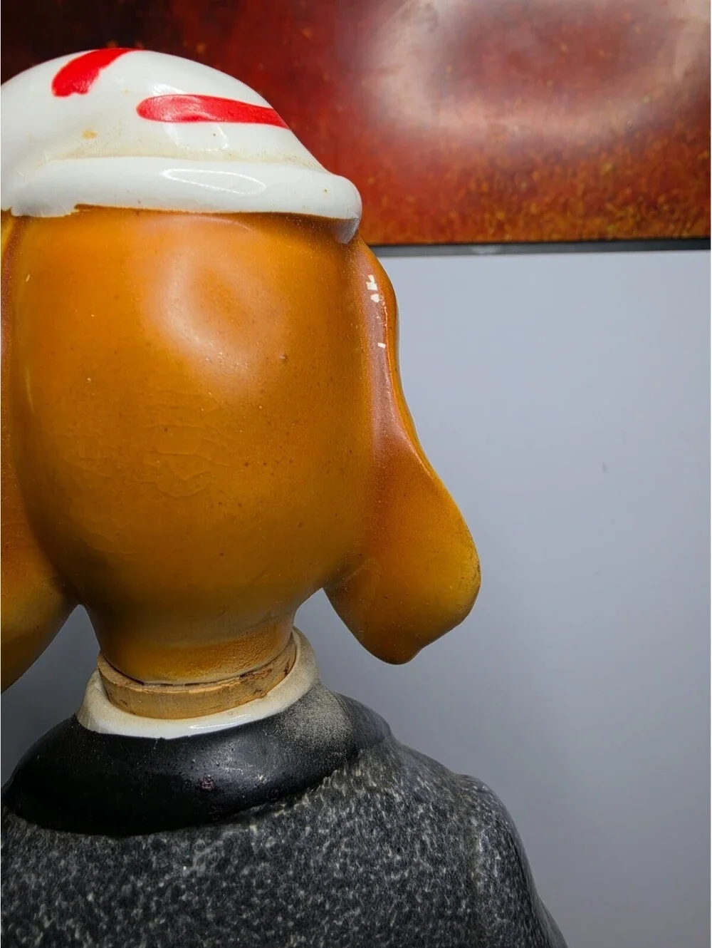 Vtg RARE Shields Fifth Avenue Japan Hangover Basset Hound Dog Decanter Figurine